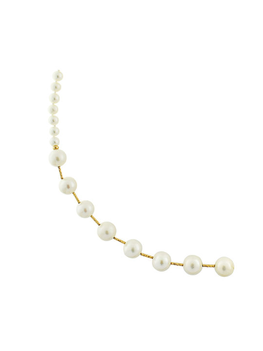 Necklace from Gold 18k with Pearls