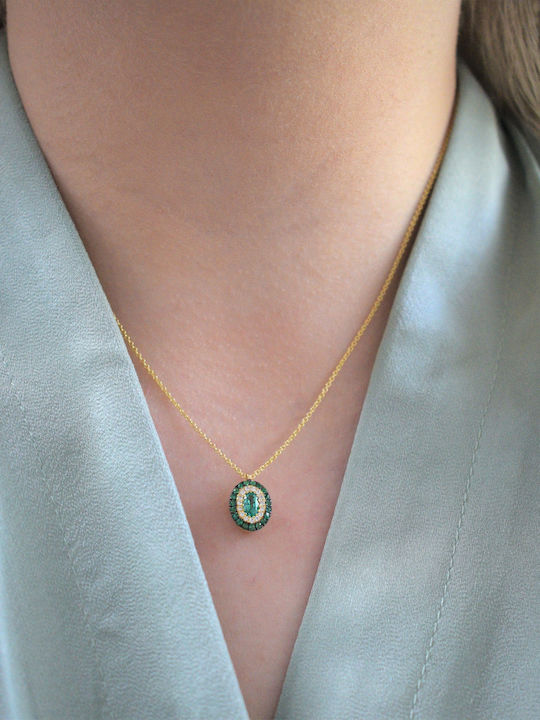 Halskette aus 18K Gold Grün