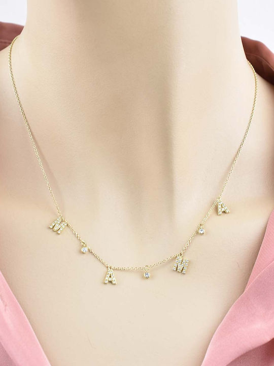 Goldjewels Charm Mutti aus Gold 9 K mit Zirkon