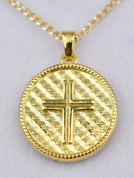 Goldjewels Halskette Doppelter Amulett aus Gold 14K
