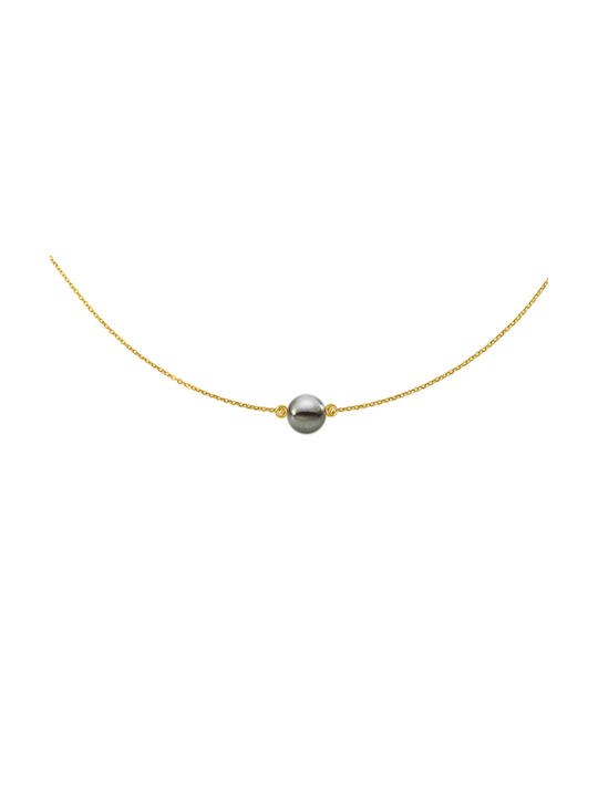 Necklace from Gold 14K with Pearls