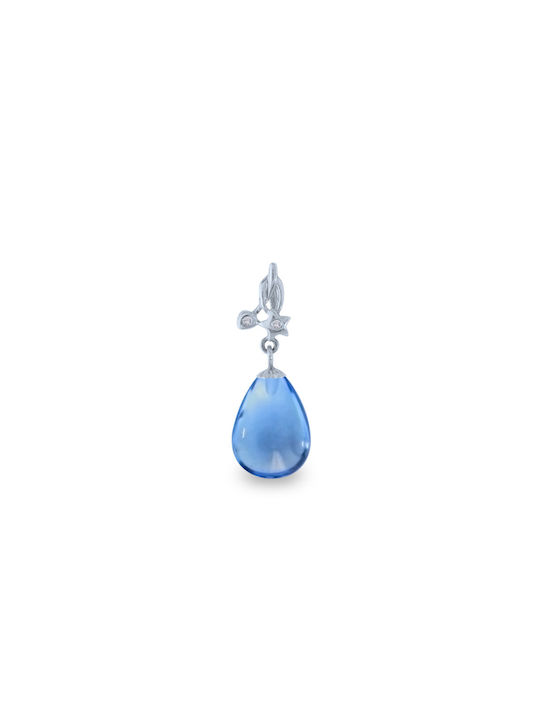 Blue Charm aus Gold 18k mit Diamant & Zirkonia