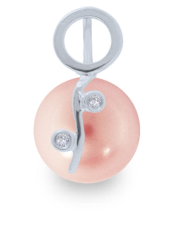 Margaritari Charm with Stones Made of 18k Rose Gold