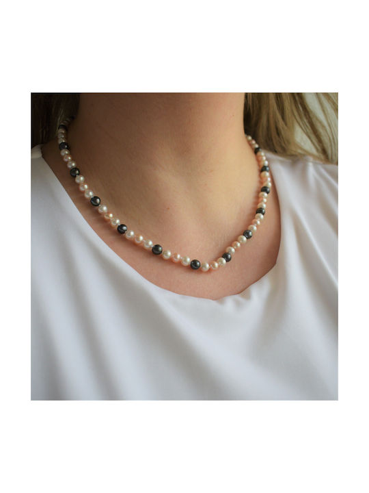 Necklace from Gold 14K with Pearls