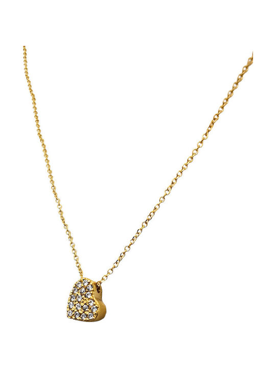 Kosmima1 Halskette mit Design Herz aus Gold 14K