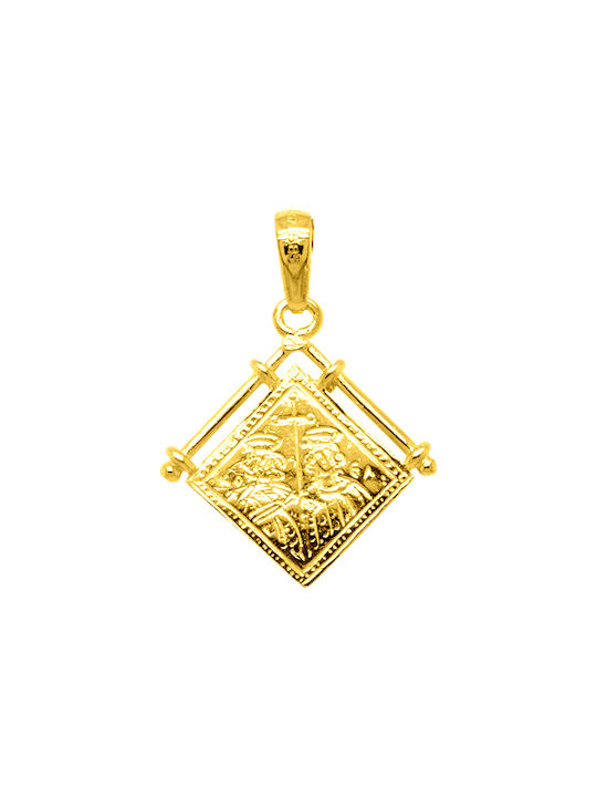 Necklace Constantine Amulet from Gold 14K