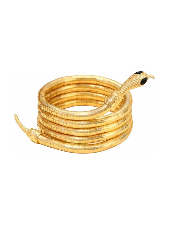 Necklace with design Snake Gold Plated