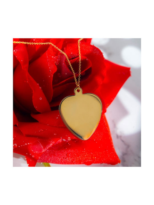 Necklace with design Heart from Gold 9 K