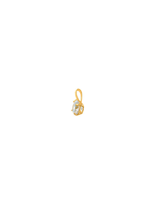 Margaritari Charm aus Gold 14K mit Zirkon