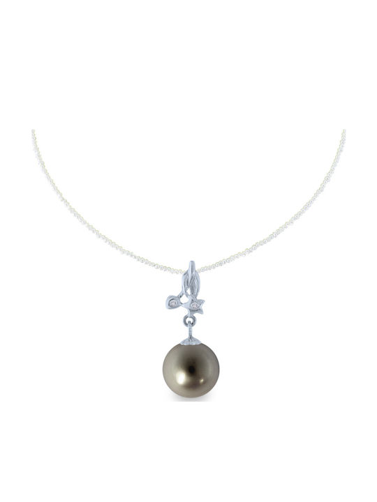 Margaritari Charm mit Steinen aus 18K Gold Schwarz