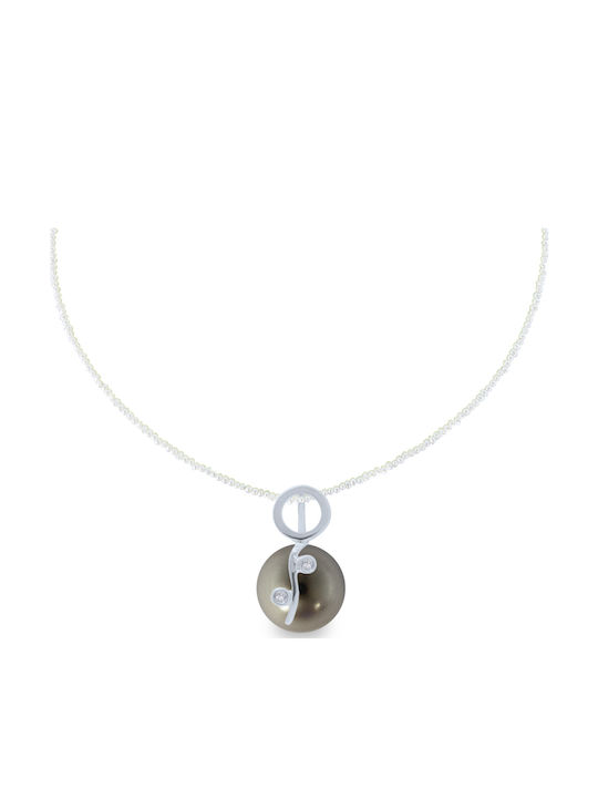 Margaritari Charm Cu Pietre Din Aur Galben 18 Carate Negru