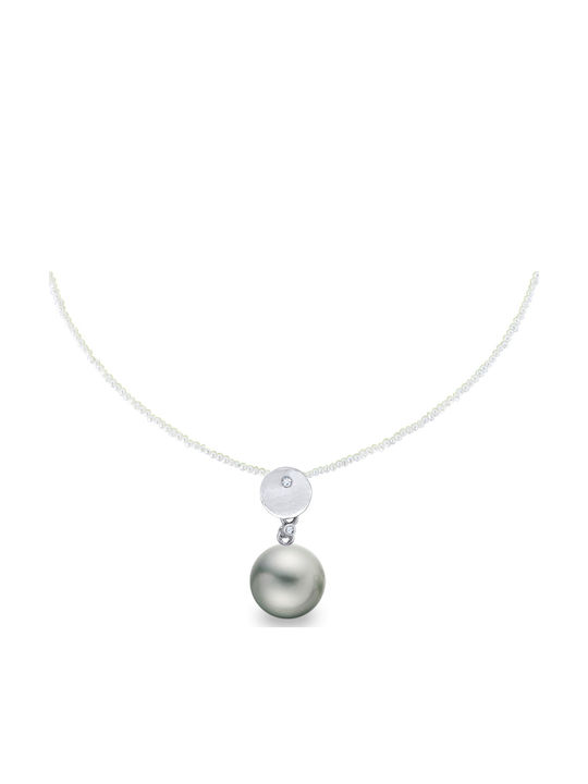 Margaritari Charm with Stones made of 18k Gold Gray