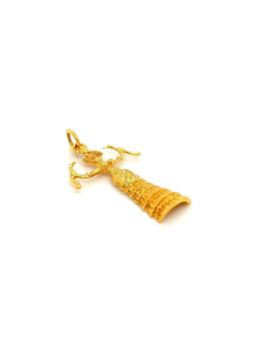 Charm mit Design Schlange aus Gold 14K