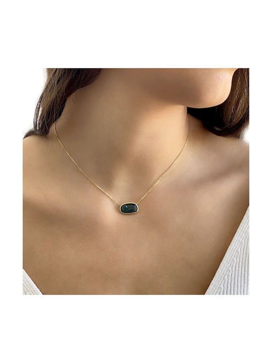 Blue Necklace from Gold 14K