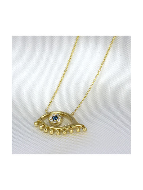 Necklace Eye from Gold 18k with Diamond