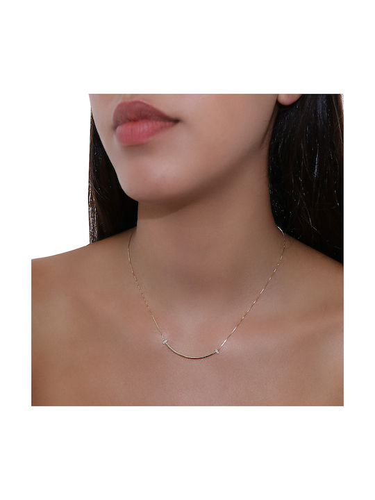 Necklace from Gold 18k with Diamond