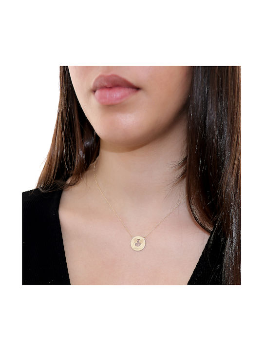 Necklace with design Heart from Gold 14K