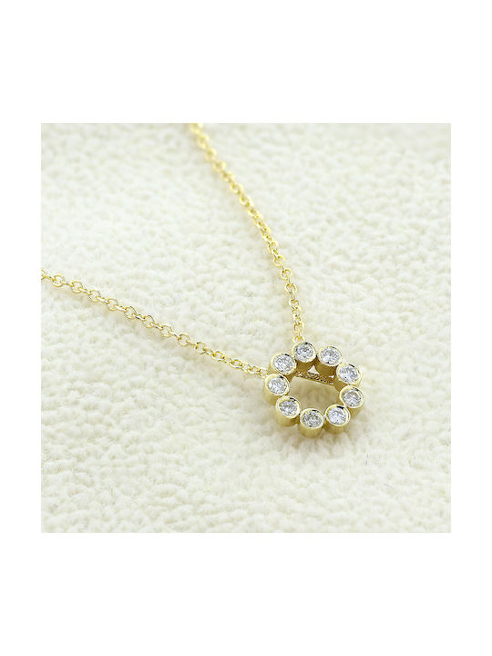 Necklace from Gold 18k with Diamond