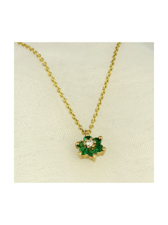 Necklace from Gold 18k with Diamond