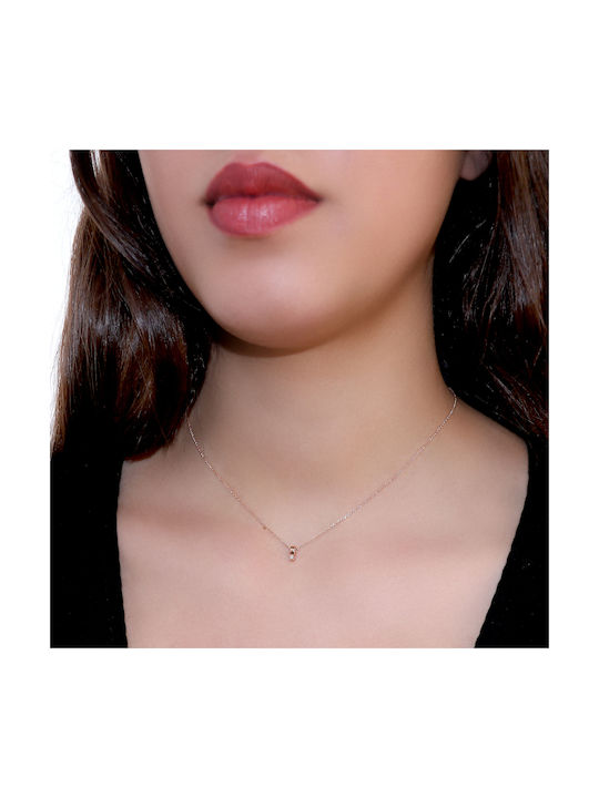 Necklace from Rose Gold 14K with Diamond