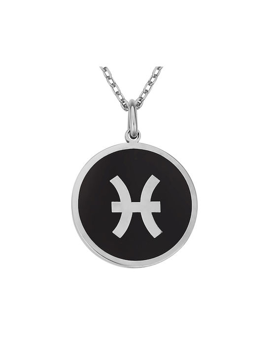 Necklace Zodiac Sign from Silver Black