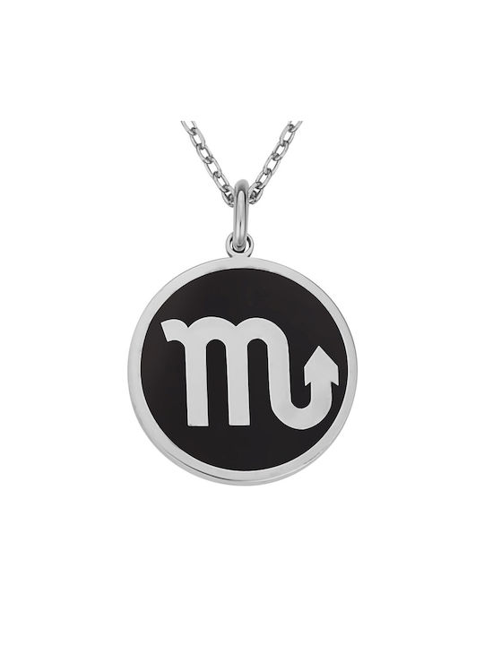 Necklace Zodiac Sign from Silver Black