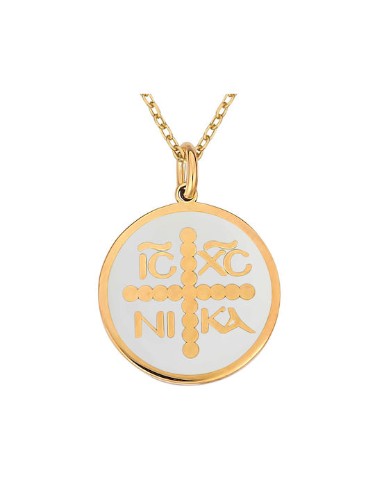 Necklace Constantine Amulet from Gold Plated Silver