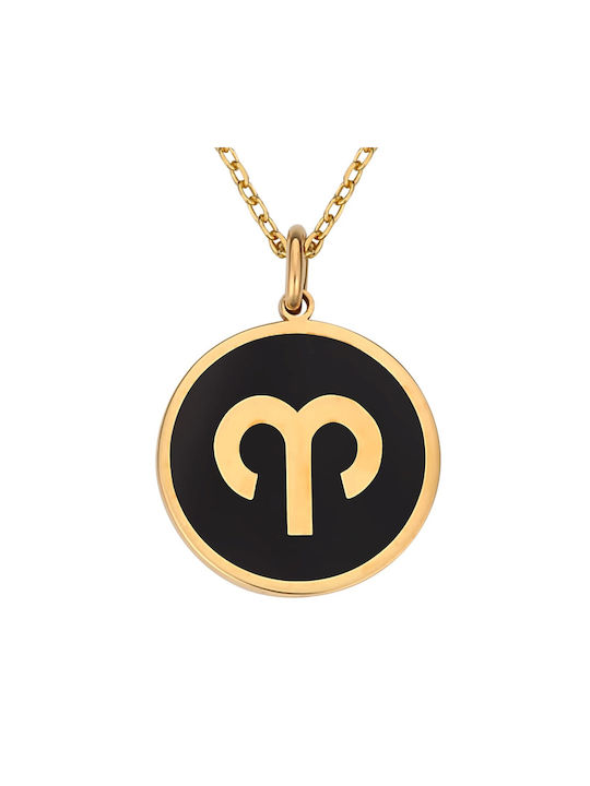 Necklace Zodiac Sign from Gold Plated Silver