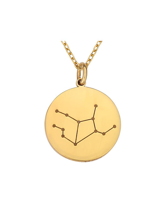 Necklace Zodiac Sign from Gold Plated Silver