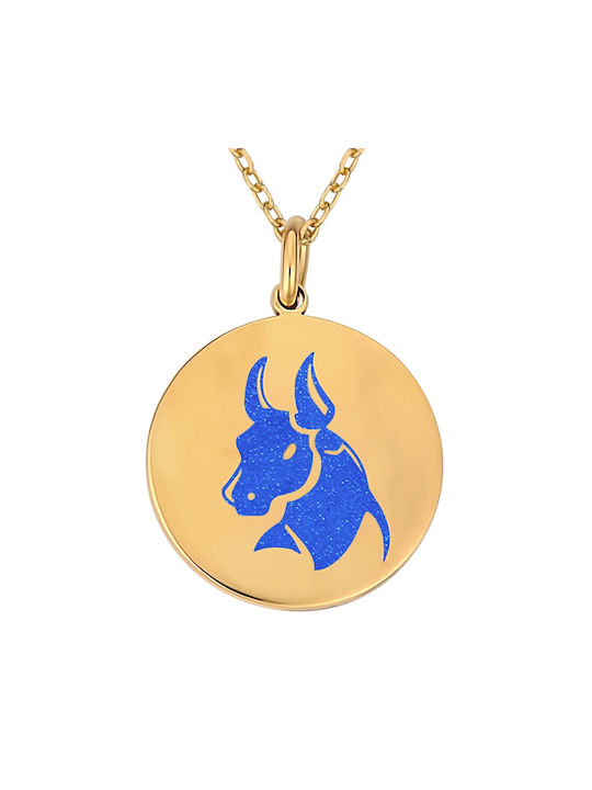 Necklace Zodiac Sign from Gold Plated Silver