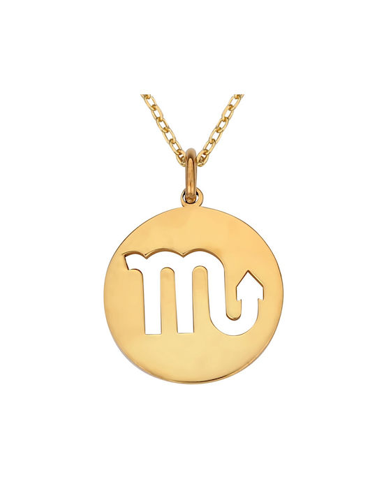 Necklace Zodiac Sign from Gold Plated Silver