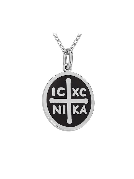 Necklace Constantine Amulet from Silver Black