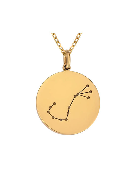 Necklace Zodiac Sign from Gold Plated Silver