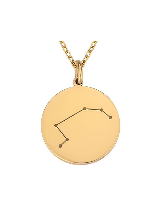 Necklace Zodiac Sign from Gold Plated Silver