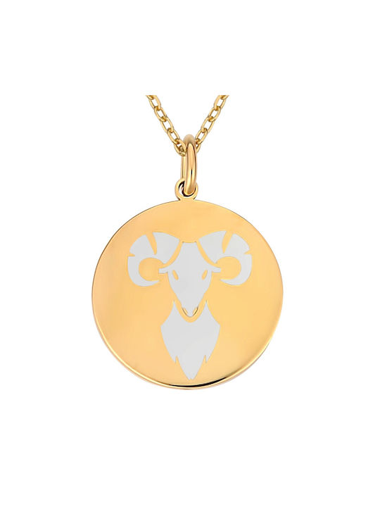 Necklace Zodiac Sign from Gold Plated Silver