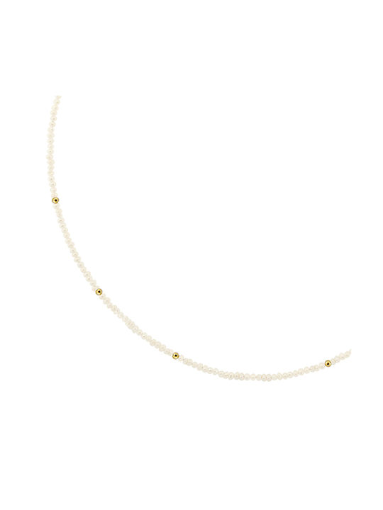 Necklace from Gold 14K with Pearls