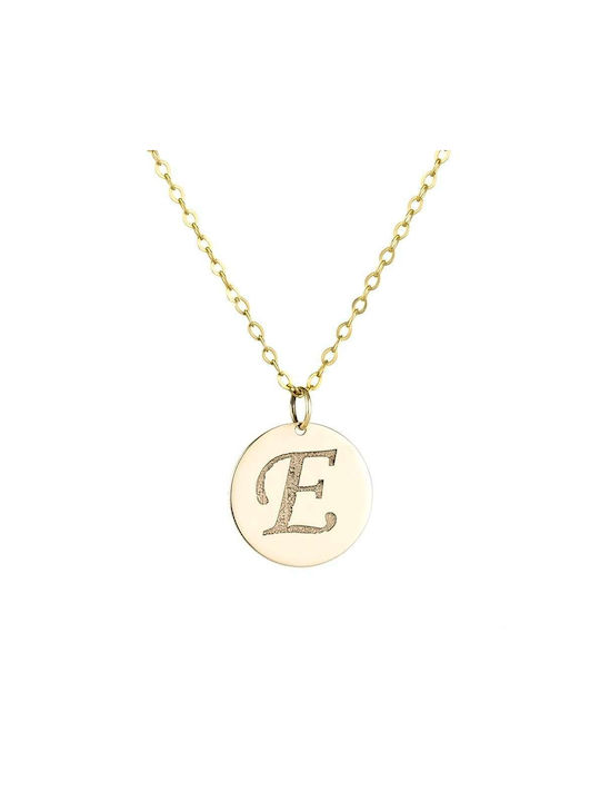 Goldsmith Necklace from Gold 9 K with Letter Option