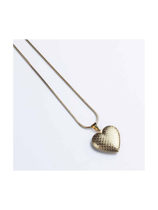 Cuoro Necklace with design Heart