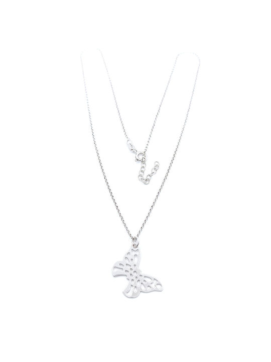 PS Silver Necklace with design Butterfly from Silver