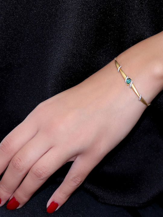 Bracelet Chain made of Gold 14K with Zircon