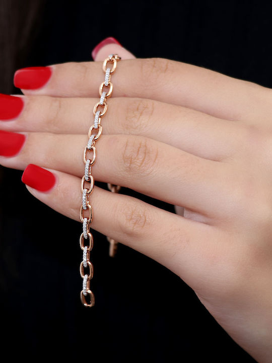 Bracelet Chain made of Rose Gold with Diamond