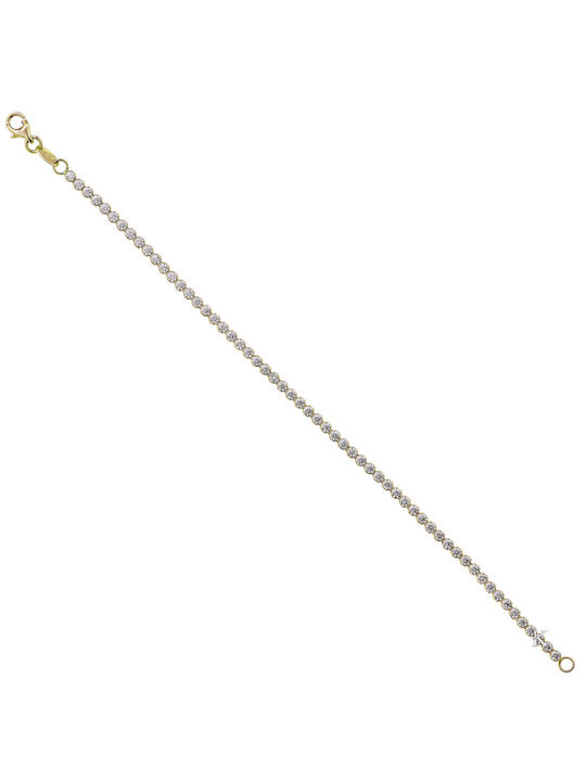 Damen Armband Riviera aus Gold 14K mit Zirkon