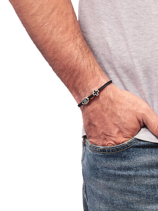 Abadianakis Men's Bracelet with Cord Abadianakis Men's Bracelet with Cord