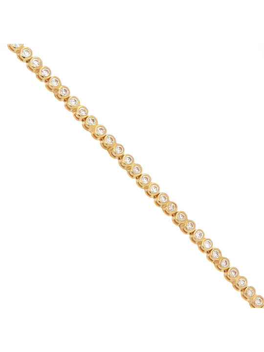 Bracelet Riviera made of Gold 14K with Zircon