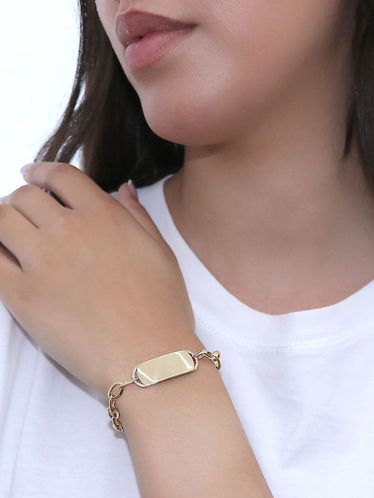 Bracelet Id made of Gold with Diamonds