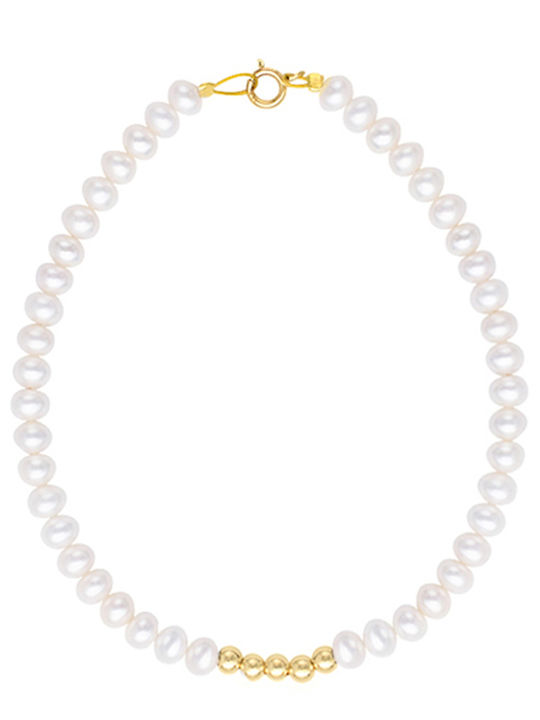 Bracelet made of Gold 14K with Pearls