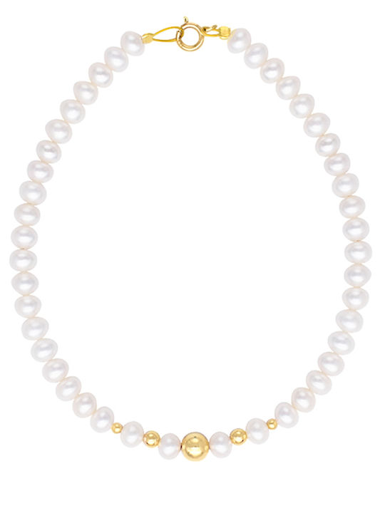 Bracelet made of Gold 14K with Pearls