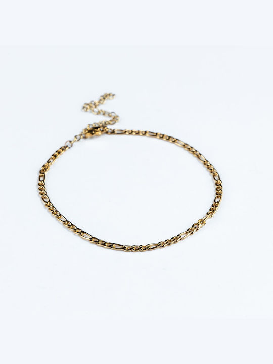 Bracelet Anklet Chain Cuoro made of Steel Gold Plated