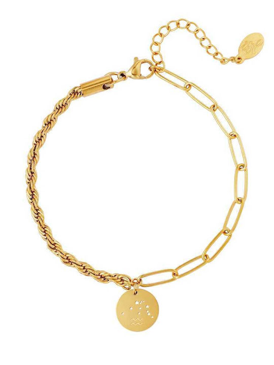 Georgiadis Accessories Дамско Гривна Верига от Стомана Златно