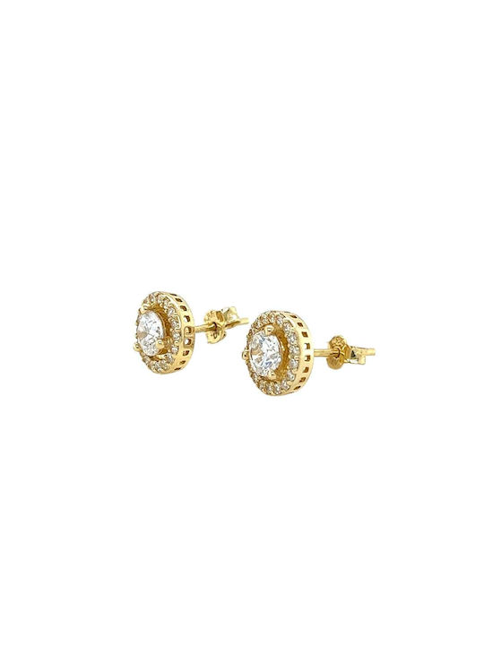 Earrings made of Gold 14K with Stones